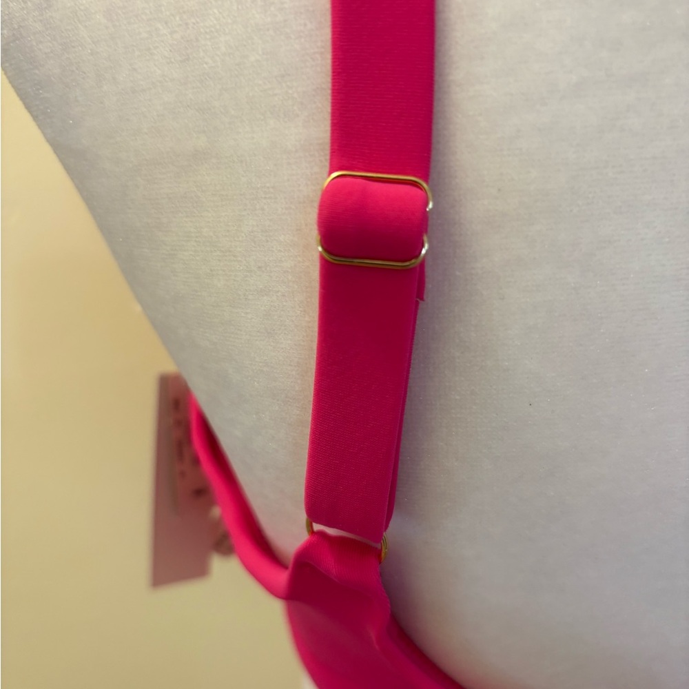 Victoria’s Secret Hot Pink Twist Front Bikini Top Size 36D - Picture 8 of 15